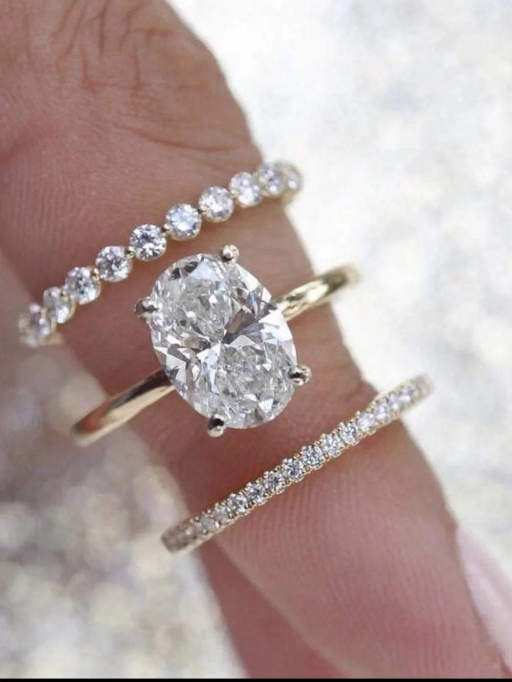 Gold ring set - Picture 1 of 3